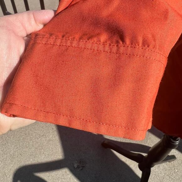 Blair Women’s 2XL button down top, burnt-orange color, 3/4 length sleeves - Picture 5 of 7